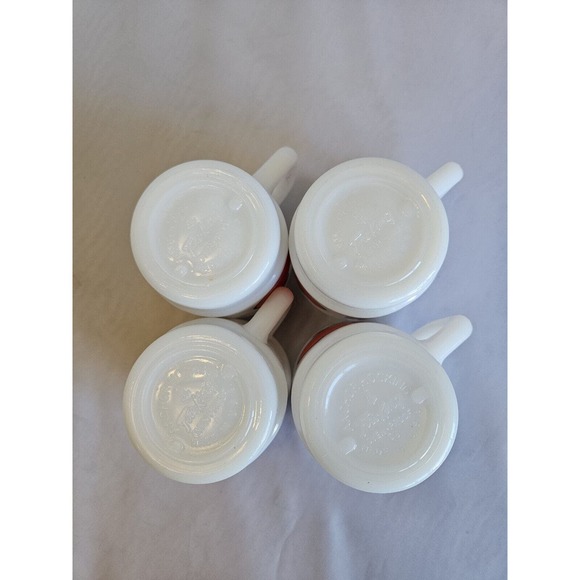 Anchor Hocking Fire King Apple Super Fruit Mug Milk Glass Glassware USA 3.5in x3 - Picture 12 of 16